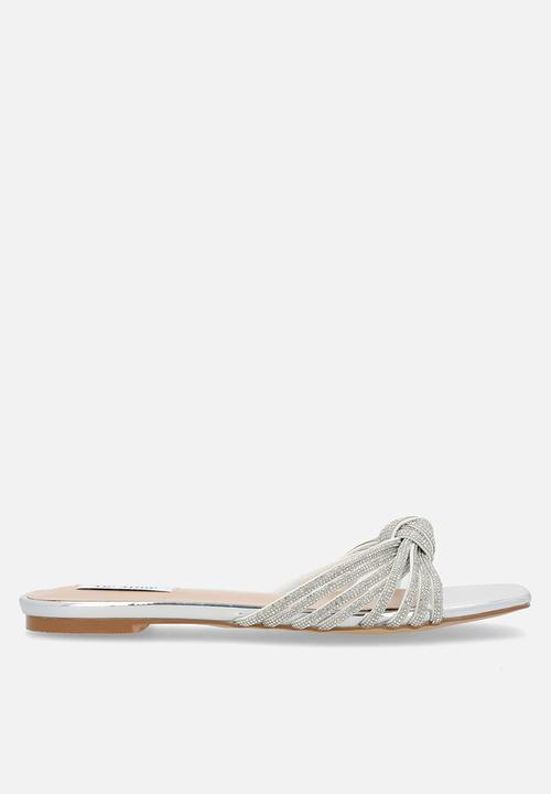Be Mine - Vibez slide sandal - silver patent