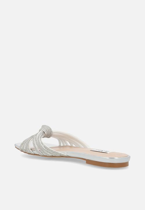 Be Mine - Vibez slide sandal - silver patent