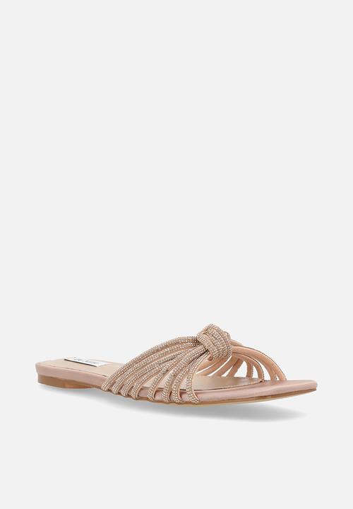 Be Mine - Vibez slide sandal - blush satin