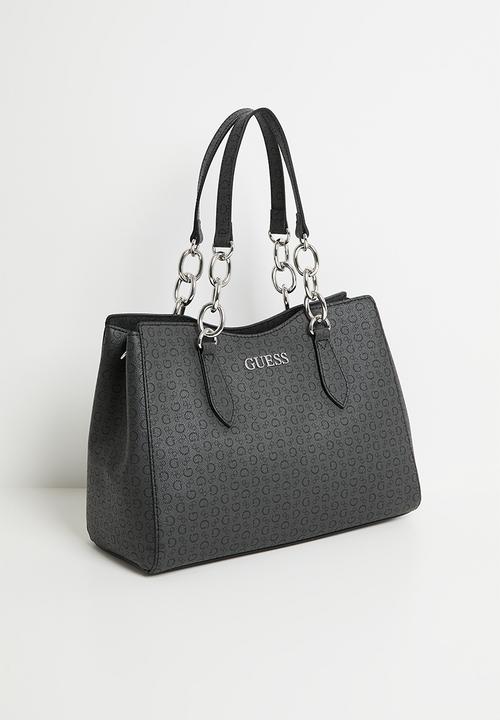 GUESS - Millport Satchel Bag- Charcoal