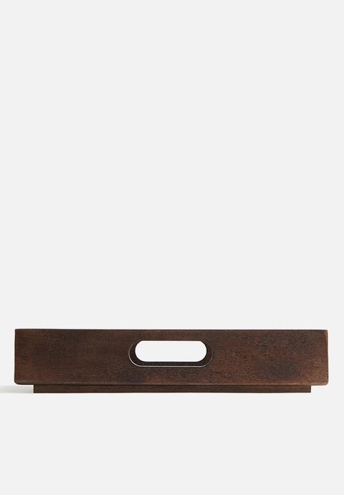 H&M - Large mango wood tray - brown
