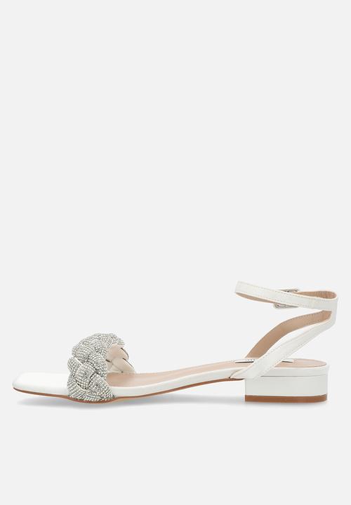 Be Mine - Rowan ankle strap sandal - ivory satin