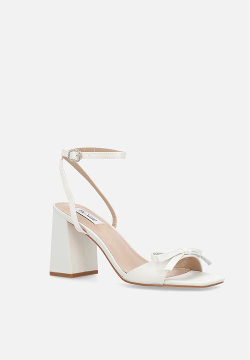 Be Mine - Fern block ankle strap heel - ivory satin