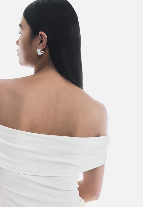 H&M - Draped off-the-shoulder top - cream