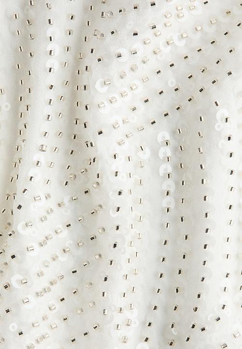 H&M - Embellished cropped top - white