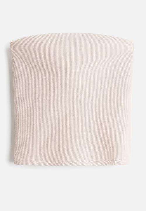 H&M - Ribbed tube top - light pink