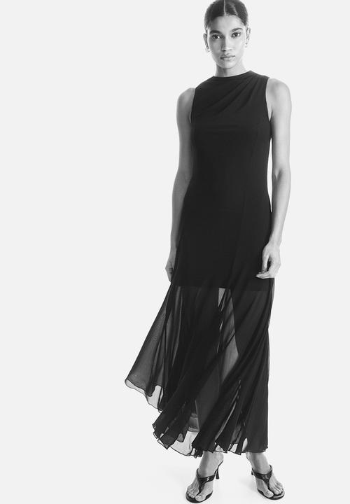 H&M - Flared mesh dress - black