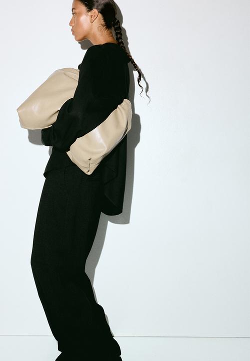 H&M - Wide tailored trousers - black
