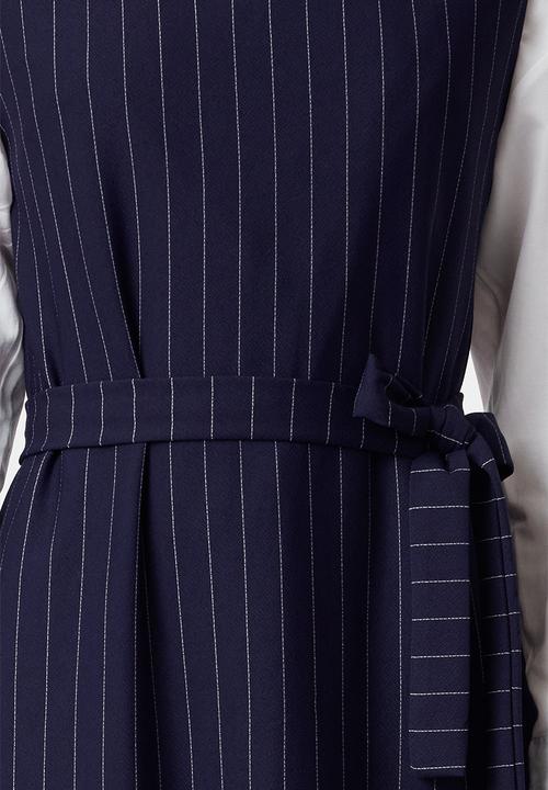 Trendyol - Maxi A line Striped Woven Dress - Navy