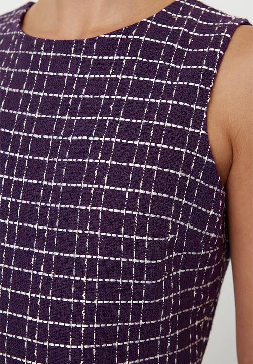 Trendyol - Midi Woven Dress - Floral Purple