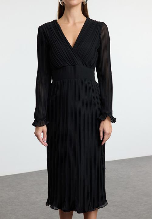 Trendyol - Mid Aline Woven Dress - Black