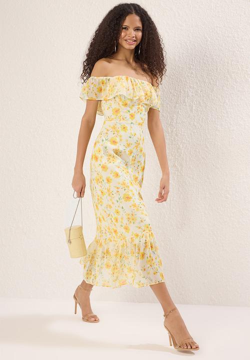 Trendyol - Midi Aline Woven Dress - Yellow