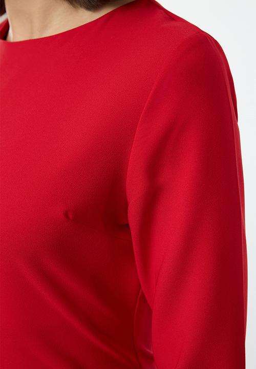 Trendyol - Midi Pencil Woven Dress - Red