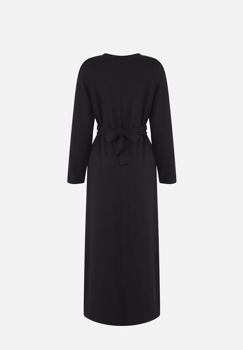 Trendyol - Maxi A line Knit Dress - Black