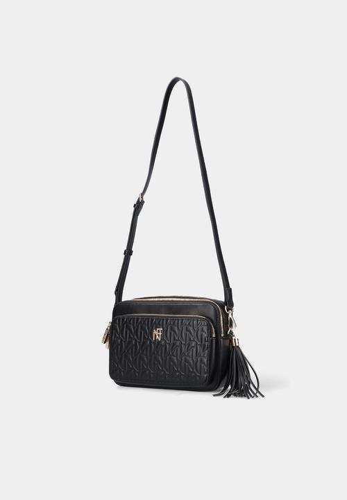Forever New - Charlie embossed logo camera bag - black