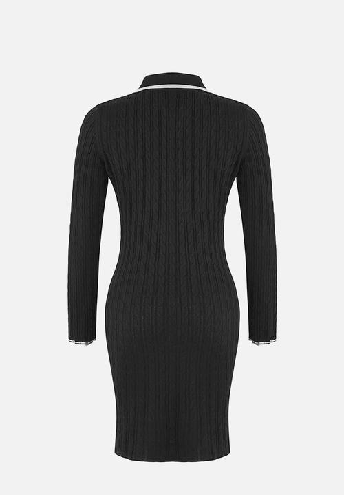 Trendyol - Mini Bodycon Knitwear BTN  Dress - Black