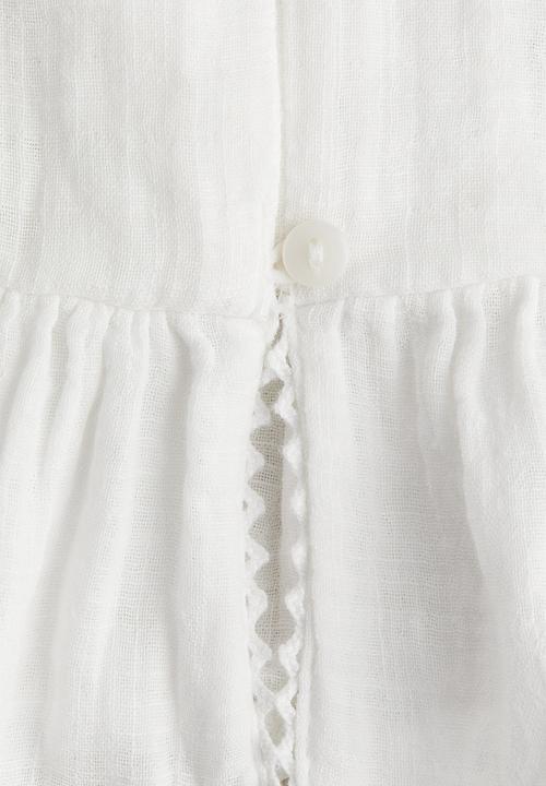 H&M - Cotton muslin blouse - white