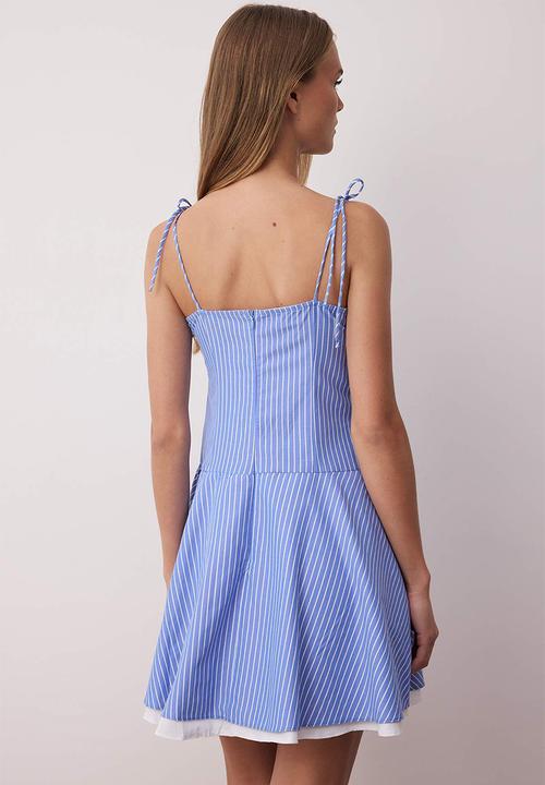 Trendyol - Mini Aline Woven Dress - Blue