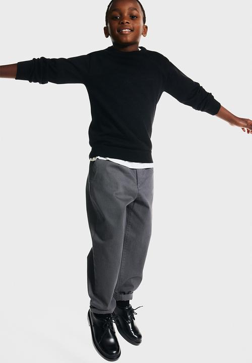 H&M - Loose-fit tapered twill chinos - grey