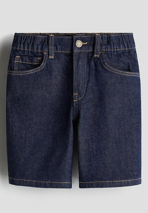 H&M - Loose fit denim shorts - dark denim blue