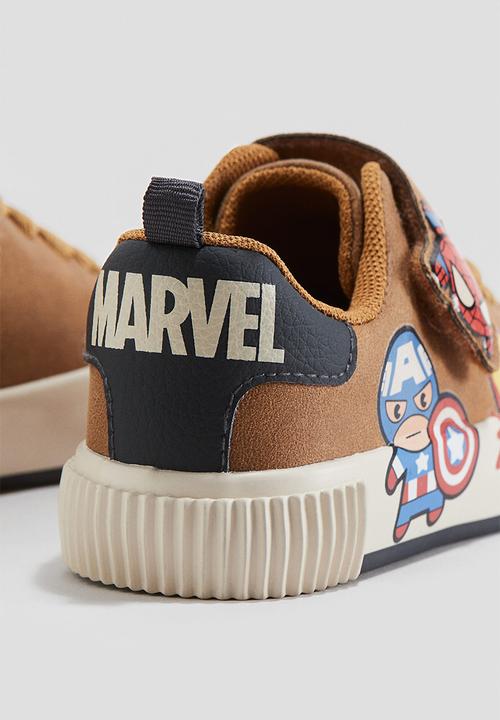 H&M - Printed trainers - light brown/marvel comics