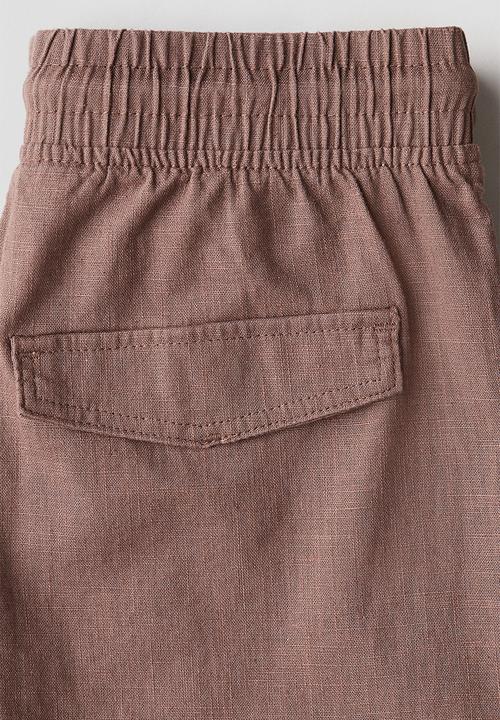 H&M - Linen-blend cargo shorts - brown