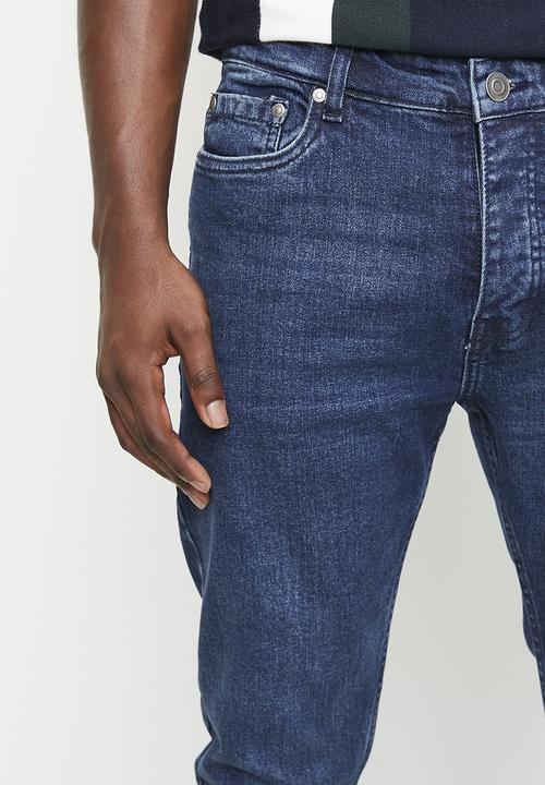Brave Soul - Denim Skinny Fit Jean - Dark Blue Reg Length