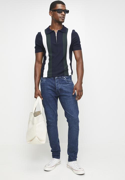 Brave Soul - Denim Skinny Fit Jean - Dark Blue Reg Length