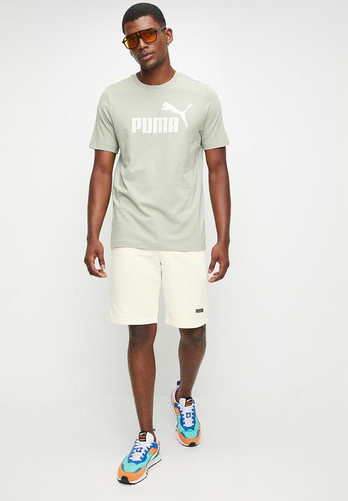 PUMA - ESS 2 COLOR No. 1 Logo Shorts 10" TR - cream 