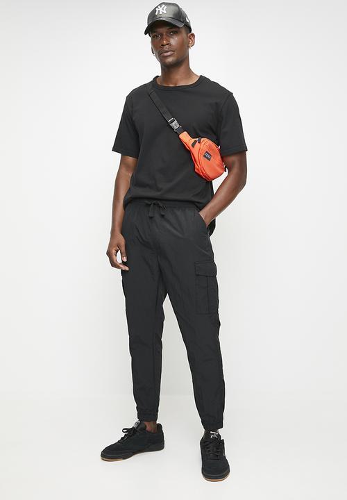 Brave Soul - Taslan Cargo Cuff Pant - Black