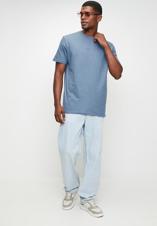 RVCA - Small Rvca Ss  - Vintage Navy - Blue Logo