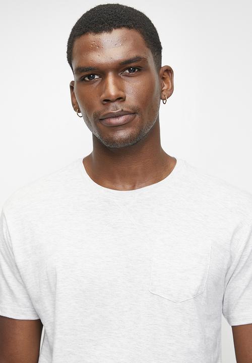 Brave Soul - Crew Neck T-shirt - Ecru Marl