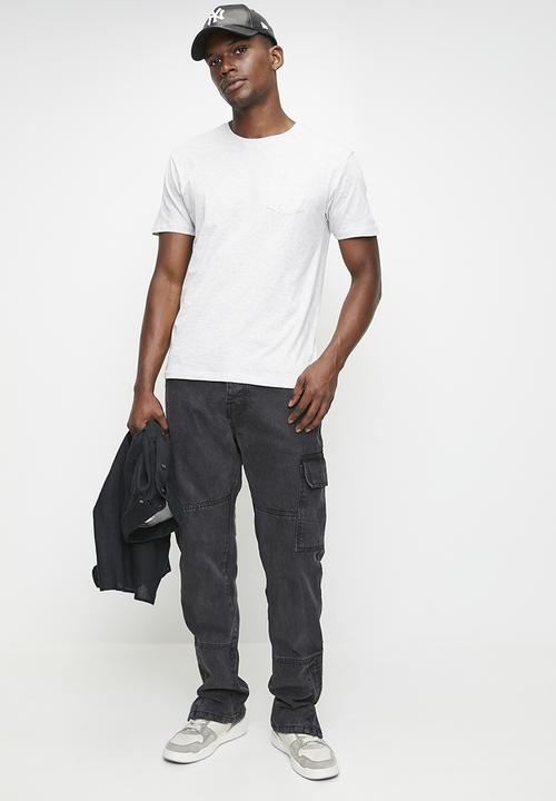 Brave Soul - Crew Neck T-shirt - Ecru Marl