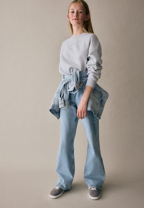 H&M - Wide leg jeans - light denim blue 