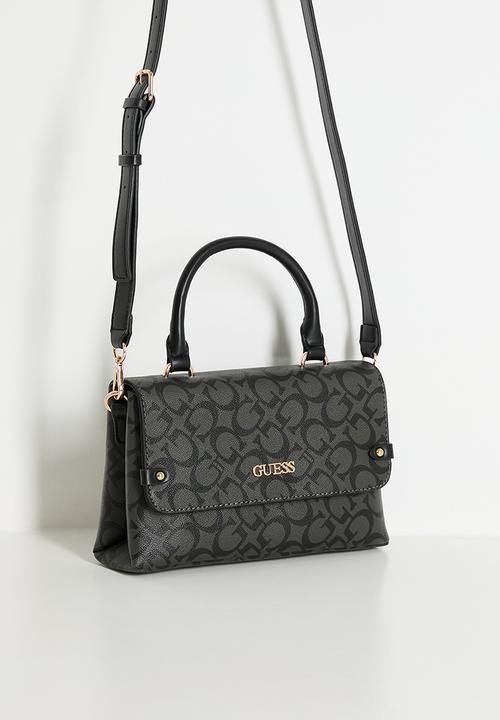 GUESS - Castalia Top Handle Crossbody Bag - Charcoal
