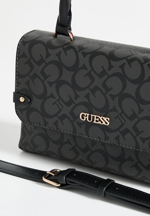 GUESS - Castalia Top Handle Crossbody Bag - Charcoal