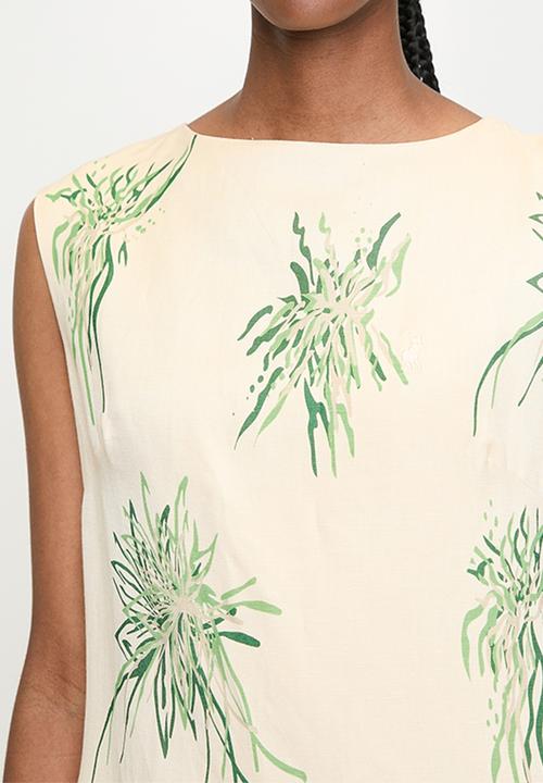 POLO - Wmn Nina s/l Printed Dress - Off White
