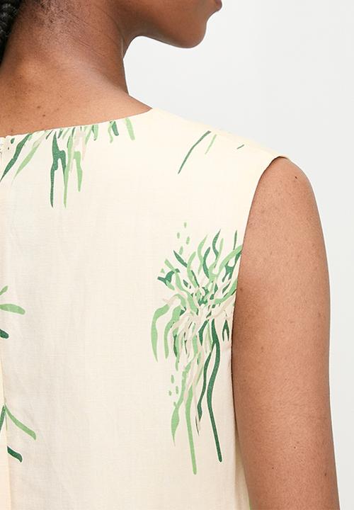 POLO - Wmn Nina s/l Printed Dress - Off White