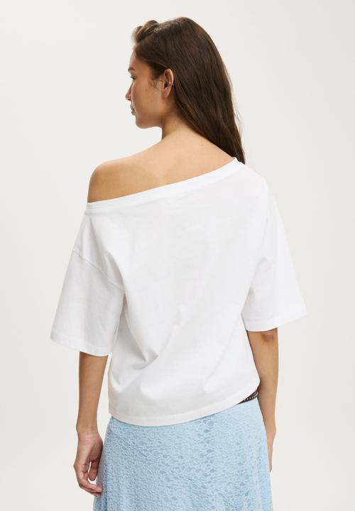 Cotton On - Billie off shoulder tee - white