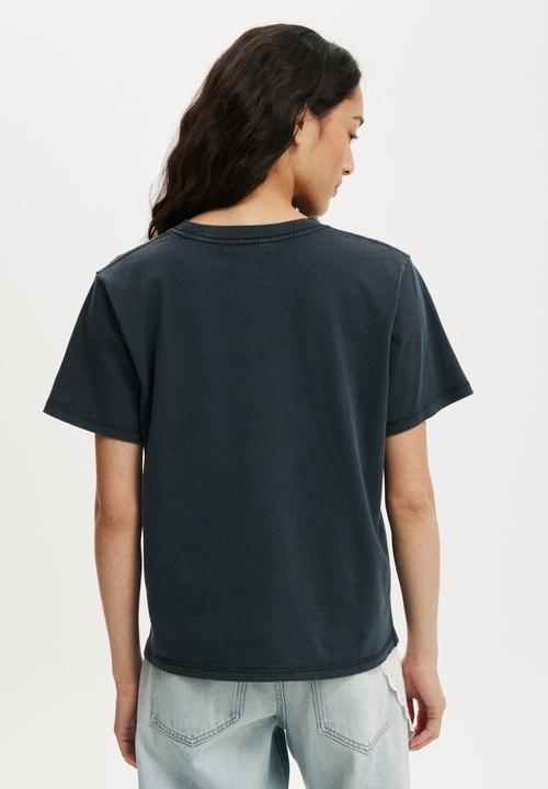 Cotton On - Easy tee - washed ink navy