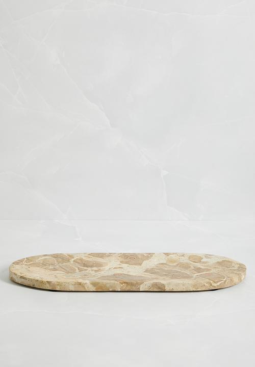 Sixth Floor - Oval marble platter - natural