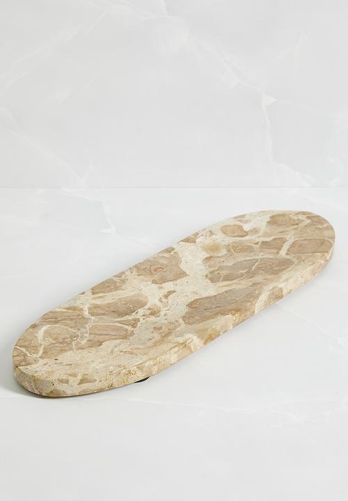 Sixth Floor - Oval marble platter - natural