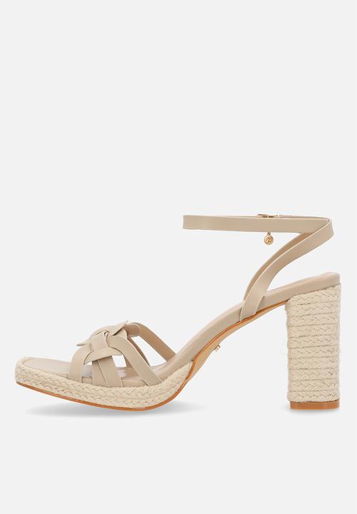 Miss Black - Reeba 1 platform rope block heel - neutral