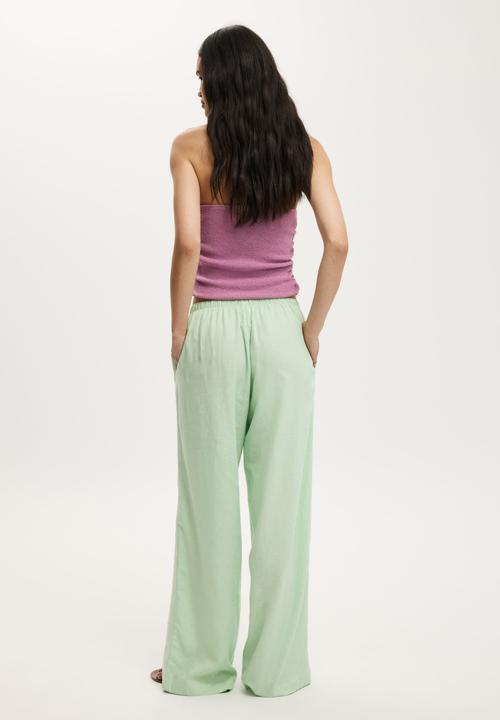 Cotton On - Haven wide leg pant - geo matcha whip