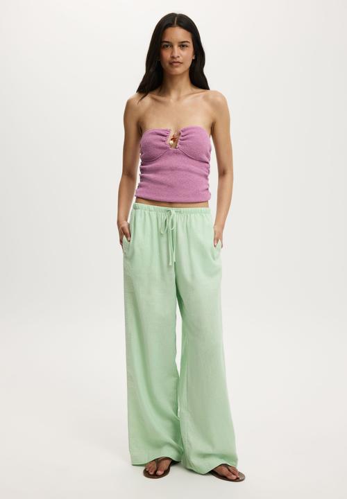 Cotton On - Haven wide leg pant - geo matcha whip