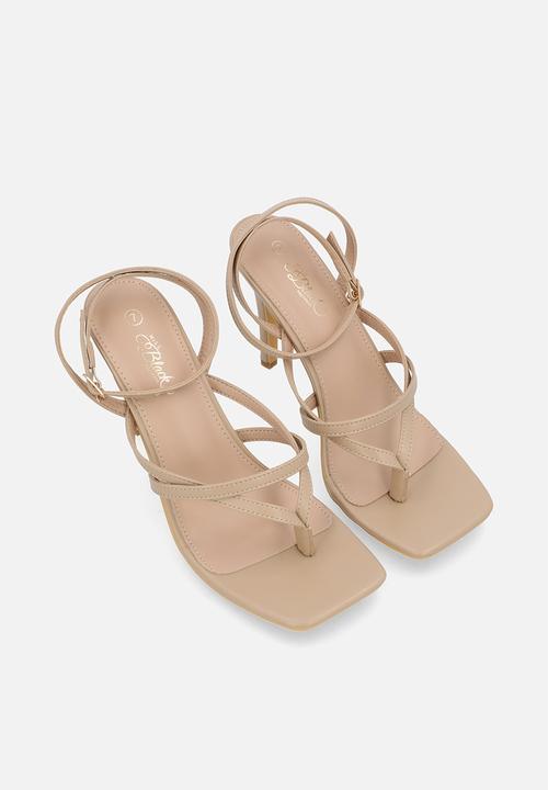 Miss Black - Razz 3 toe thong heel - neutral 