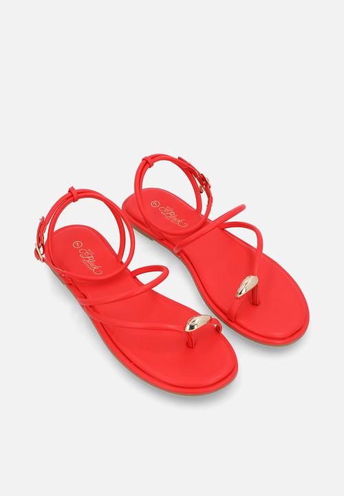 Miss Black - Kali 2 flat sandal - red