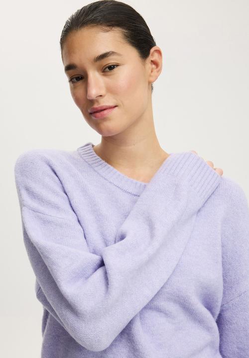 Cotton On - Luxe crew sweater - Lilac Marle