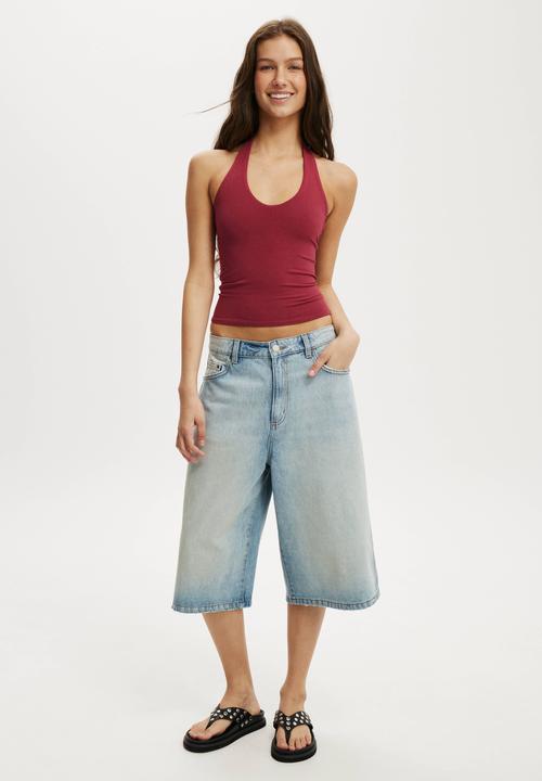 Cotton On - All day v neck halter - cranberry cider