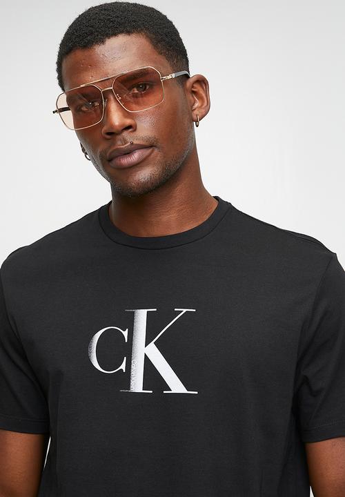Calvin Klein - Ss Center Monogram Eu Classic Tee - Black